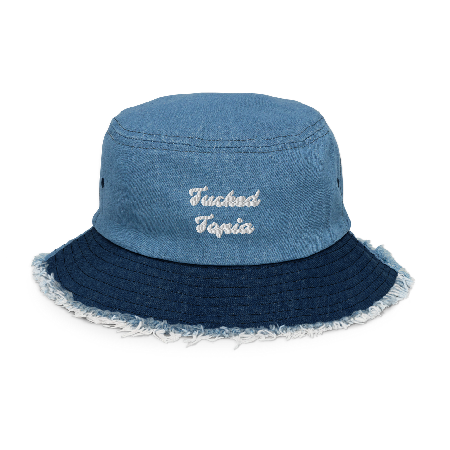 Distressed Denim Bucket Hat