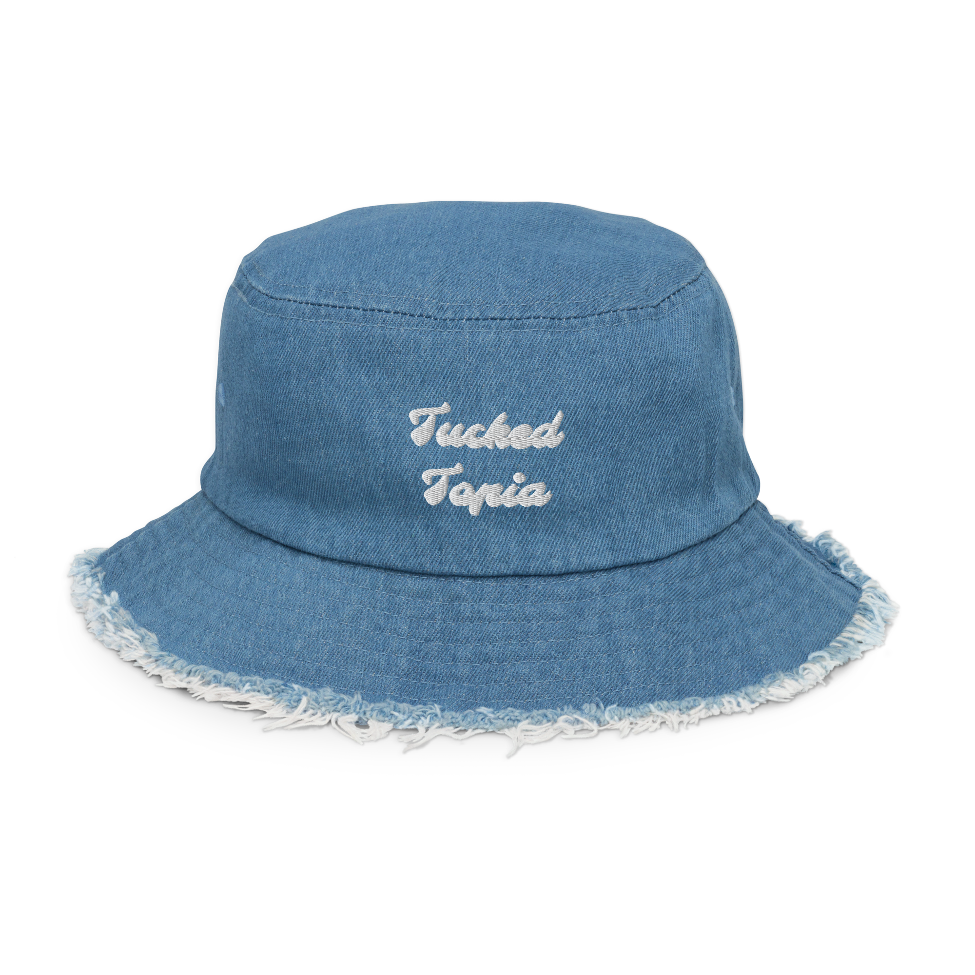 Avila Distressed denim bucket hat – Avila Production